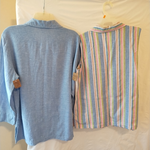 JACKLYN SMITH 2PC LINEN SHIRT & JACKET SET WOMEN'S SIZE MEDIUM - Picture 15 of 16